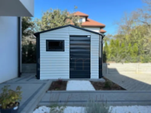 Zahradní domek 3x2 m RAL 9010 Bílá / RAL 7016 Antracit | Filc a Okapy | Zesílená konstrukce