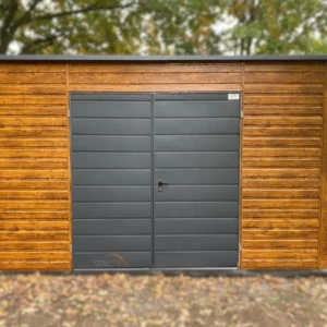 Zahradní domek 4x1,5 m Zlatý dub / RAL 7016 Antracit | Zesílená konstrukce