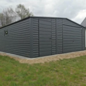 Plechová garáž 6x6m BTX 7016 Antracit Mat | Dílenská zóna + 2 Okna | Zesílená konstrukce