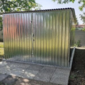 Plechová garáž 3x5m Pozink | Klasický svislý trapéz T7