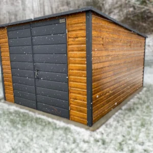 Zahradní domek 3x5 m Zlatý dub / RAL 7016 Antracit | 6x Ventilace a Okapy | Zesílená konstrukce