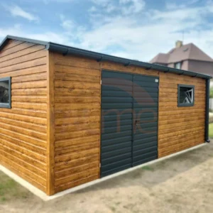 Zahradní domek 6x2,5 m Zlatý dub / RAL 7016 Antracit | Zvýšený 2,60 m | Zesílená konstrukce