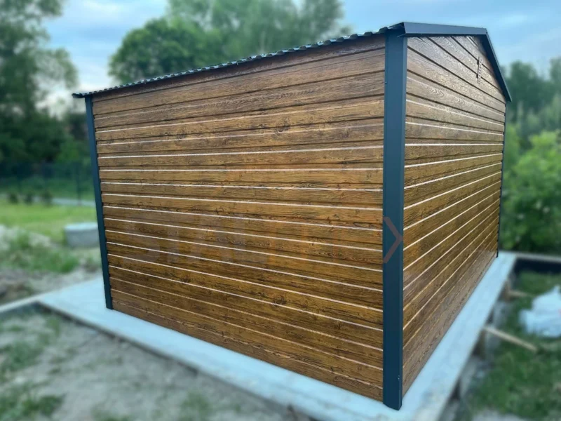 Moderní zahradní domek 4x3 m Zlatý dub / Antracit | Okno | Zesílená konstrukce