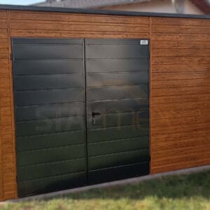 Zahradní domek 3,5x2 m Zlatý dub / RAL 7016 Antracit | Zvýšený 2,40 m | Zesílená konstrukce