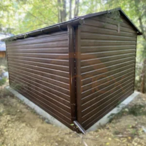 Zahradní domek 3x4 m Ořech dekor dřeva | Okapy | Zesílená konstrukce
