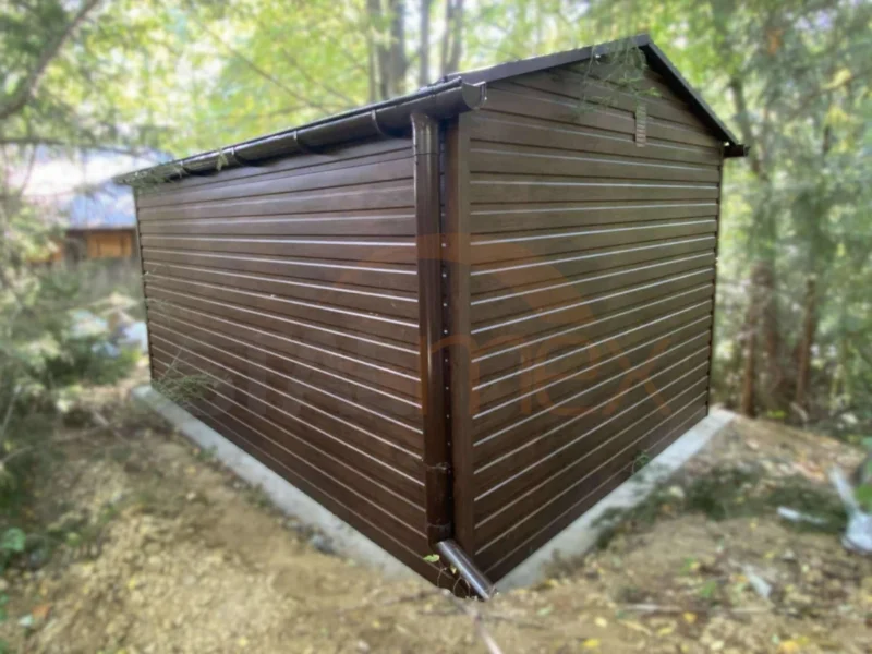 Zahradní domek 3x4 m Ořech dekor dřeva | Okapy | Zesílená konstrukce