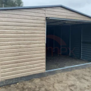GD140-3 Plechová garáž 4,5x5,5m Winchester / BTX 7016 Antracit Mat | Výklopná vrata | Zesílená konstrukce