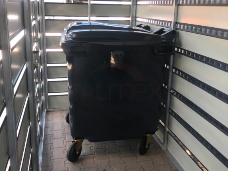 Modulární přístřešek na popelnice 3-místný 3x BOX 1 (3x 1100l) RAL 7016 Antracit Lamely