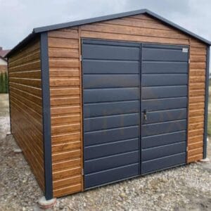 Zahradní domek 3x4 m Zlatý dub / RAL 7016 Antracit Mat | Dveře 2,00m | Zesílená konstrukce