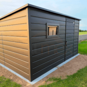 Zahradní domek 4×2,80 m BTX 7016 Antracit Mat | Okno a Okapy | Filc | Zesílená konstrukce