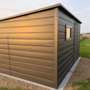 Zahradní domek 4×2,80 m BTX 7016 Antracit Mat | Okno a Okapy | Filc | Zesílená konstrukce